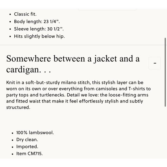 J. Crew Milano Stitch Cinched Waist Cardigan Ivory NWT size Small - Picture 6 of 8